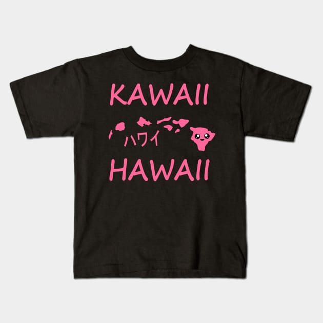 Kawaii Hawaii - Pink Kids T-Shirt by LJAIII